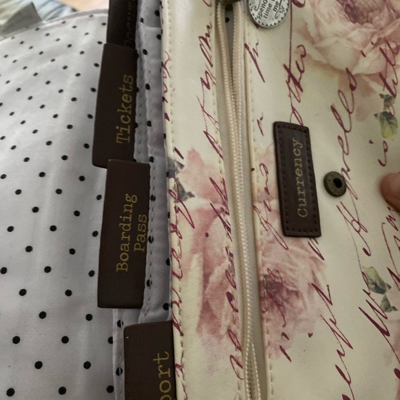 Postcard Design Cream Clutch organizador de documentos - Picture 5 of 6